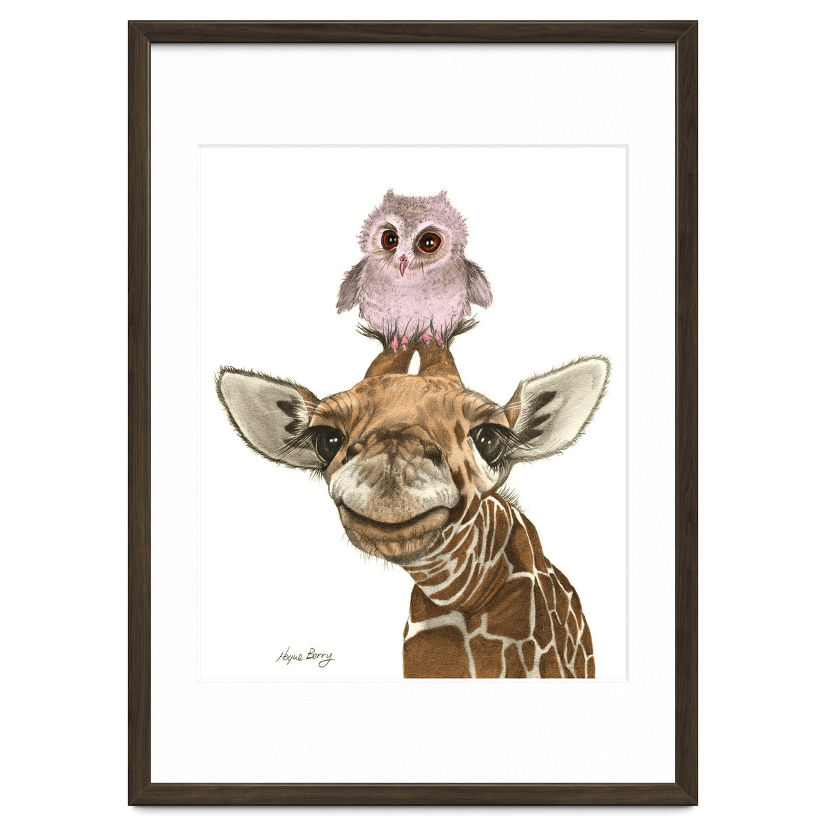 Giraffe and Owl