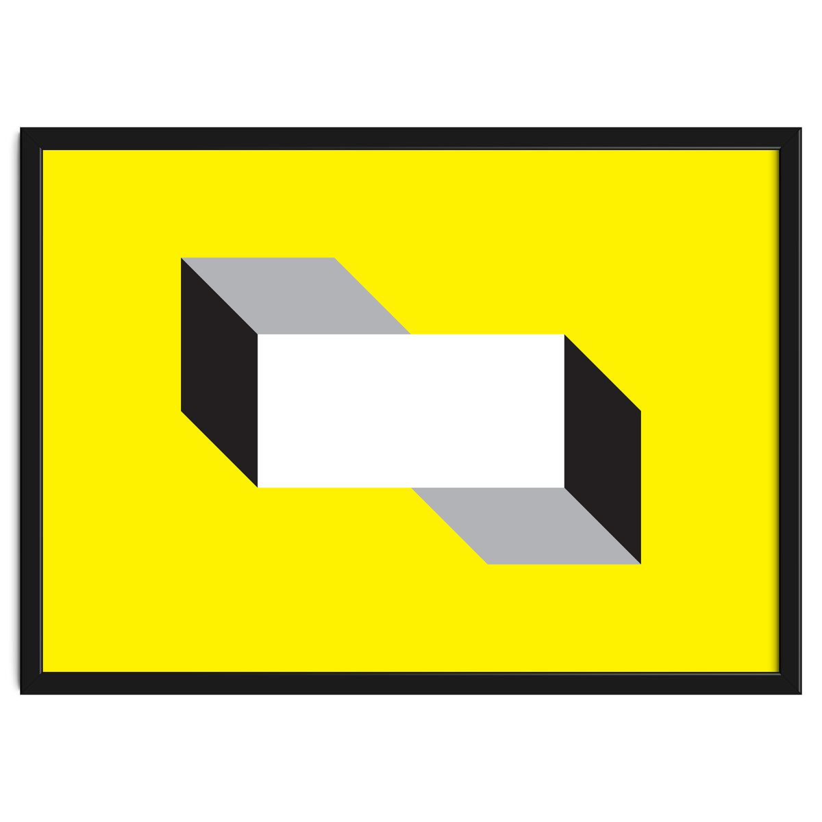 Geometric Shapes No. 50 - yellow, black & grey