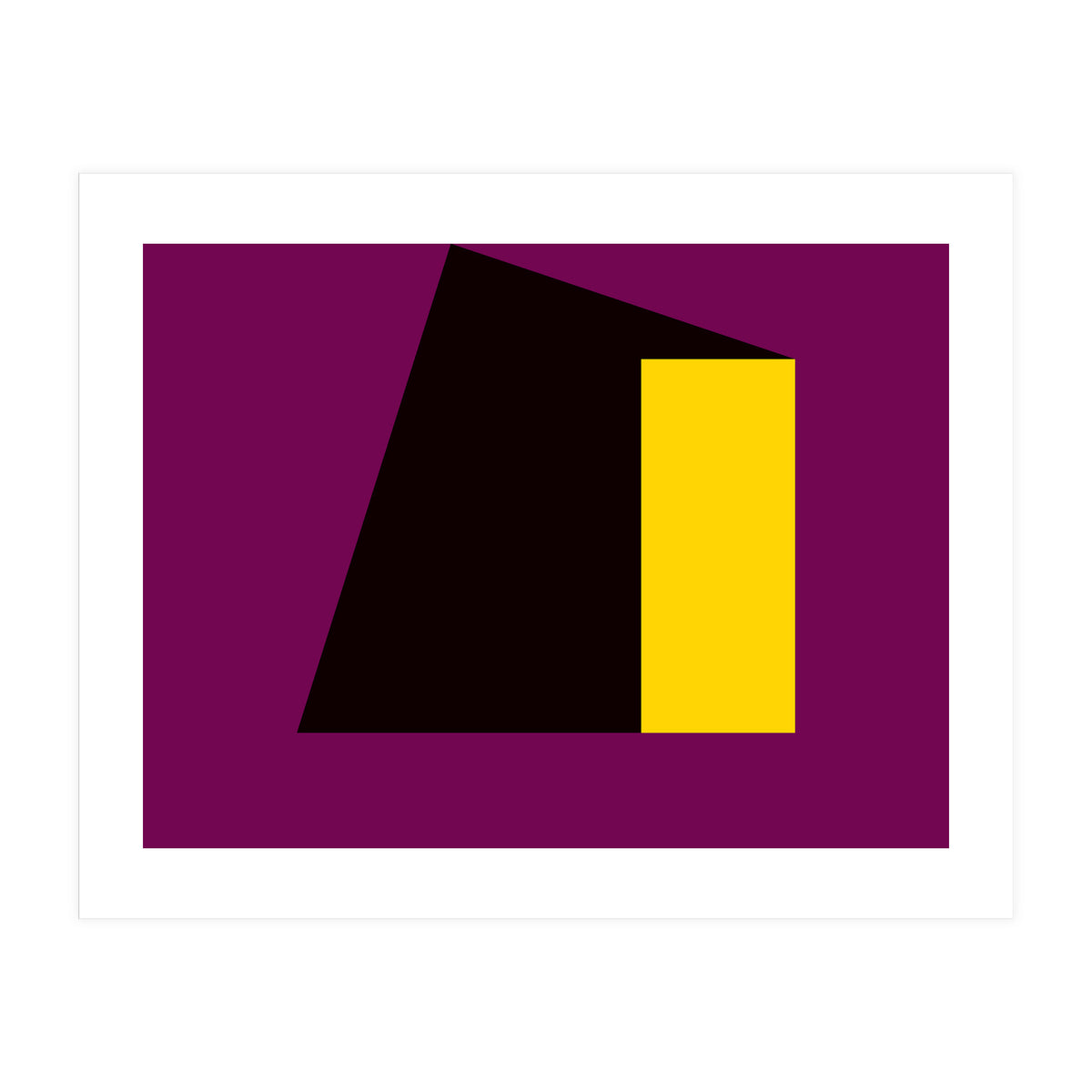 Geometric Shapes No. 55 - purple & yellow (Print Only)