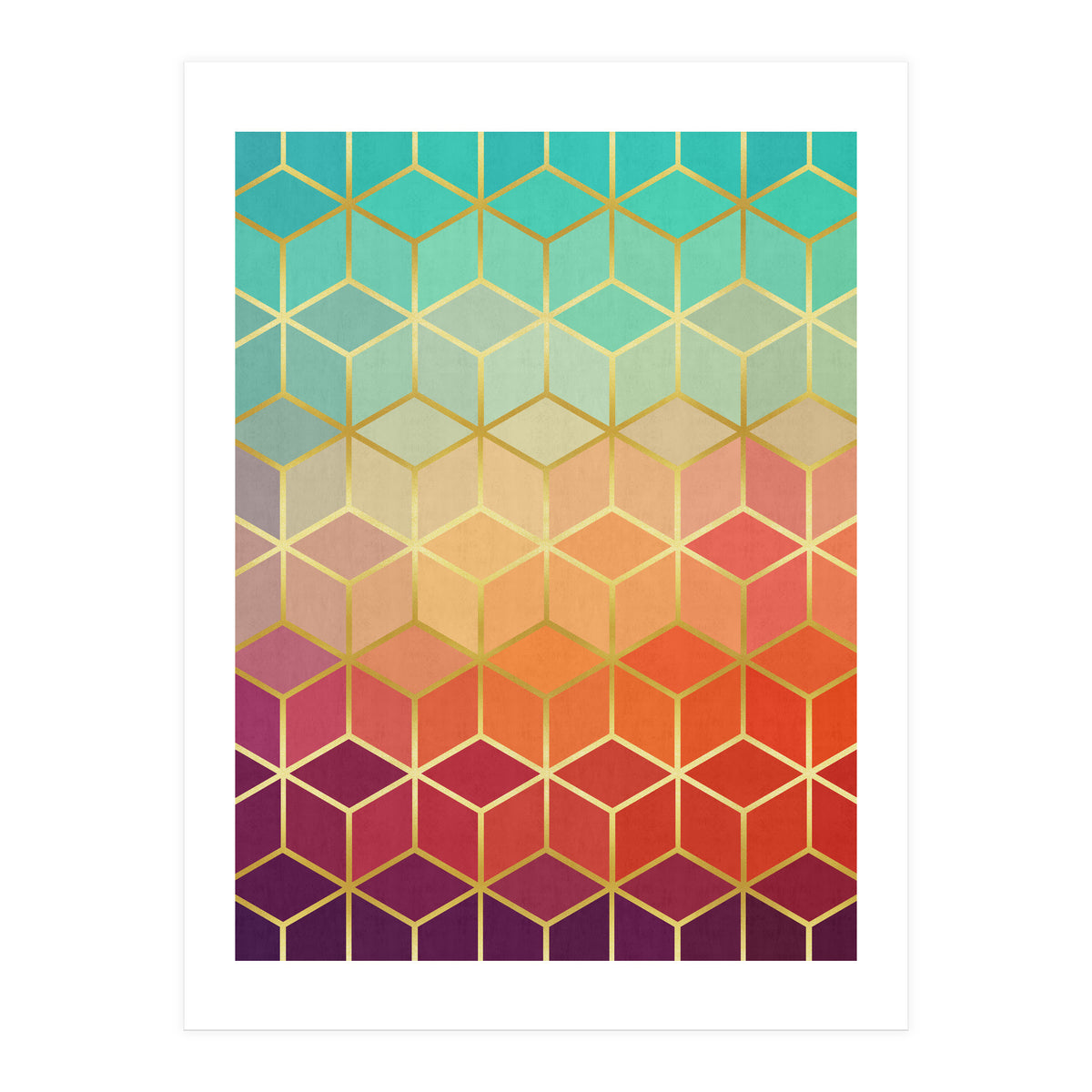Colorful and golden pattern II (Print Only)