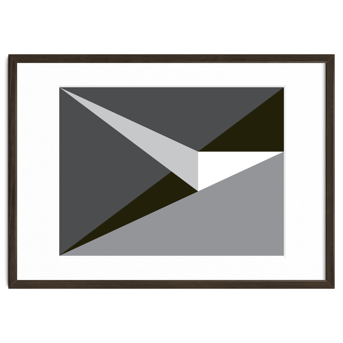 Geometric Shapes No. 73 - black & grey triangles