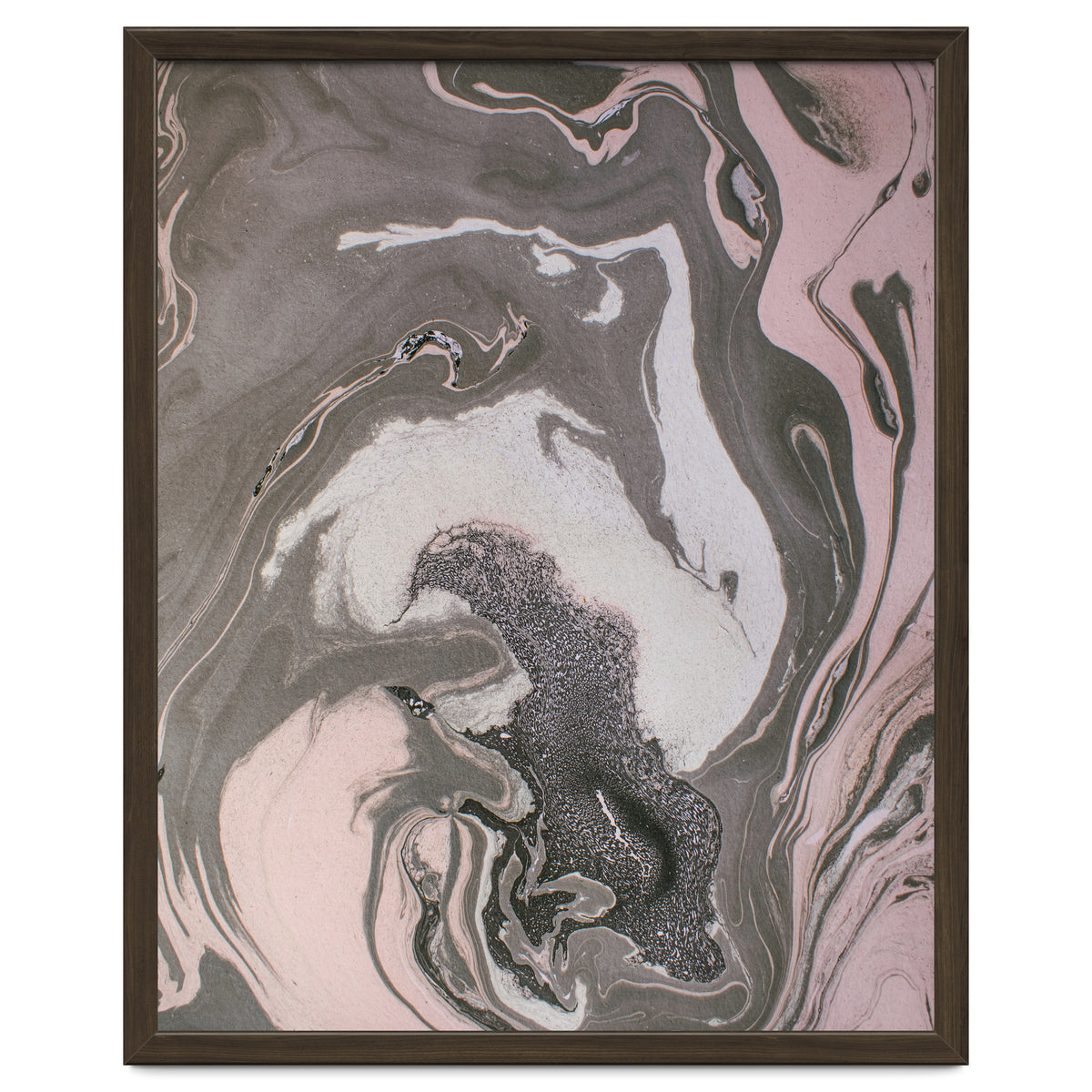 Pink and gray marbled paper