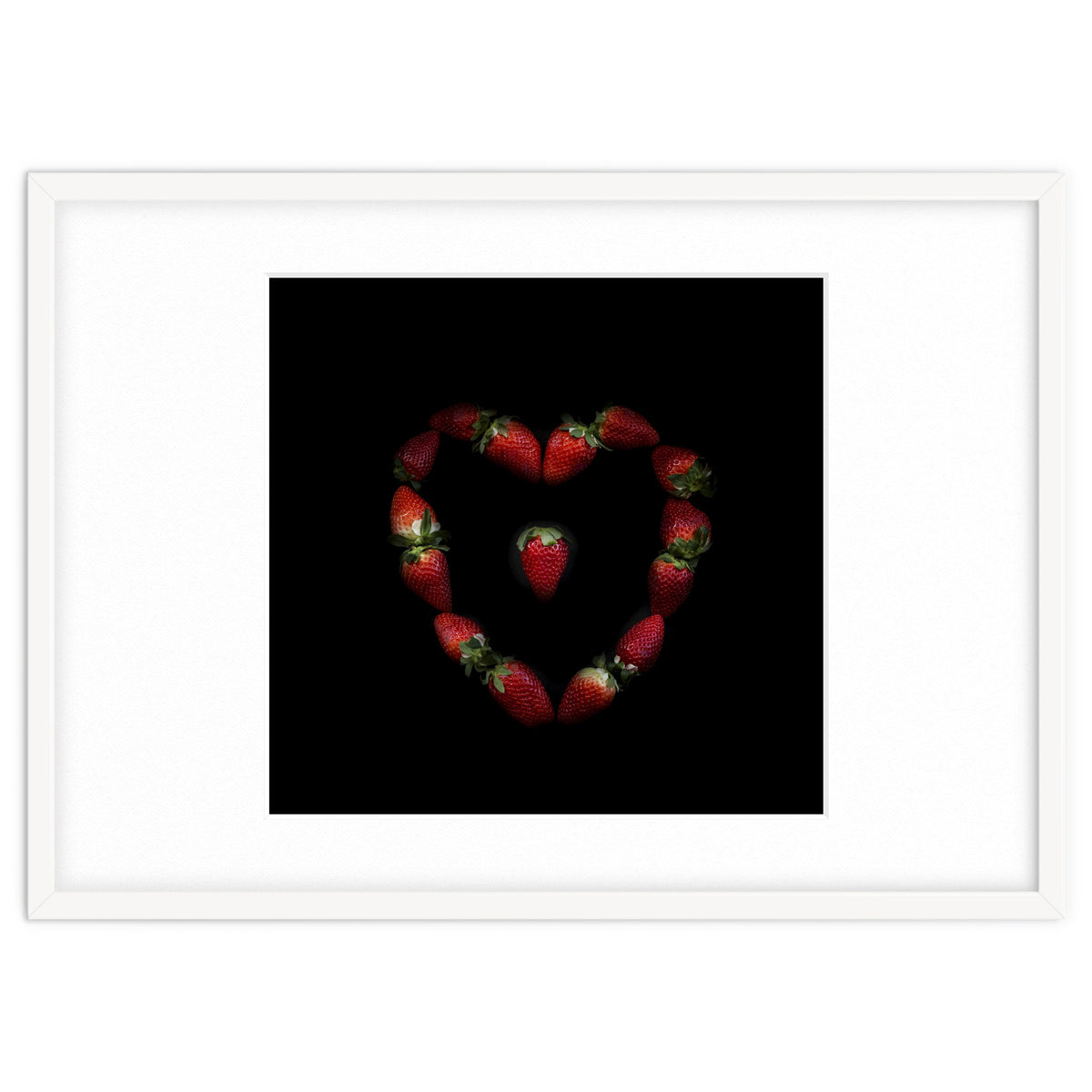 Heart of strawberries