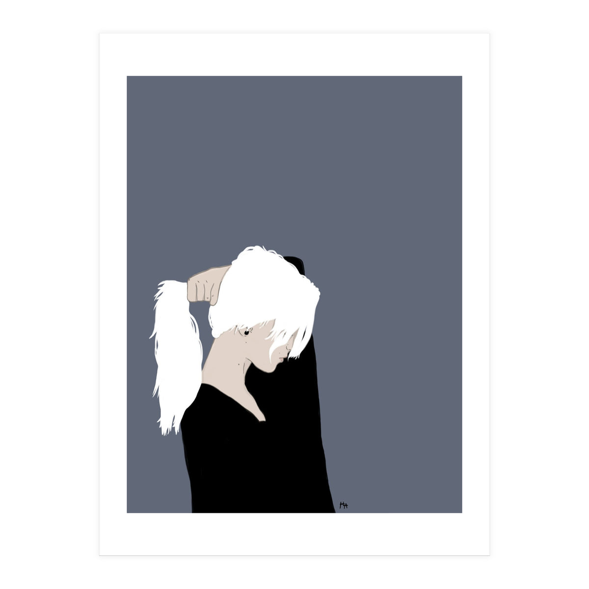 White Hair Beauty (Print Only)
