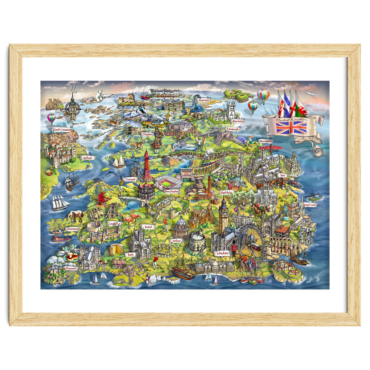 Illustrated Map Of The United Kingdom