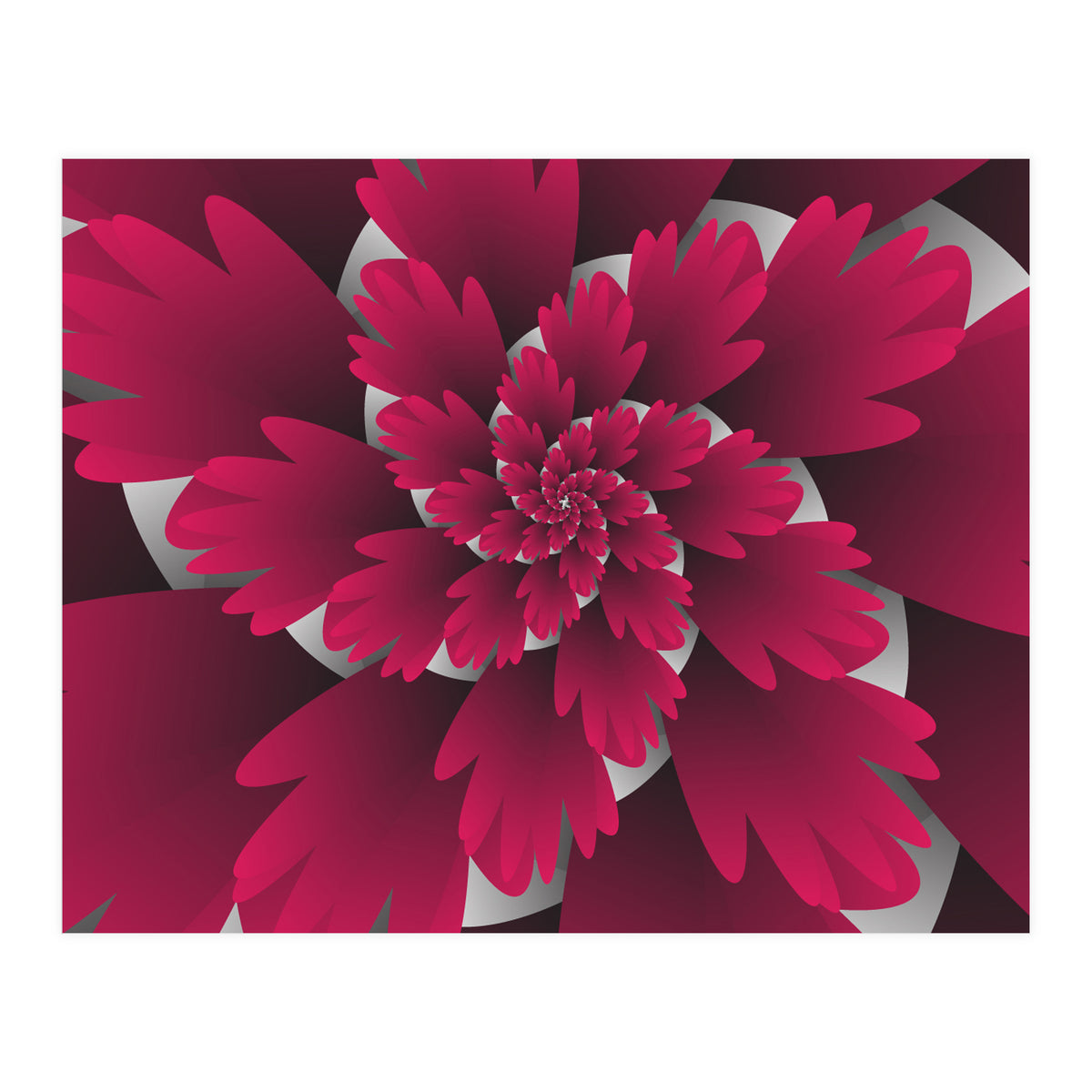 3D Pink Leaf Blooms (Print Only)