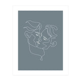 gay love line art-blue (Print Only) thumbnail