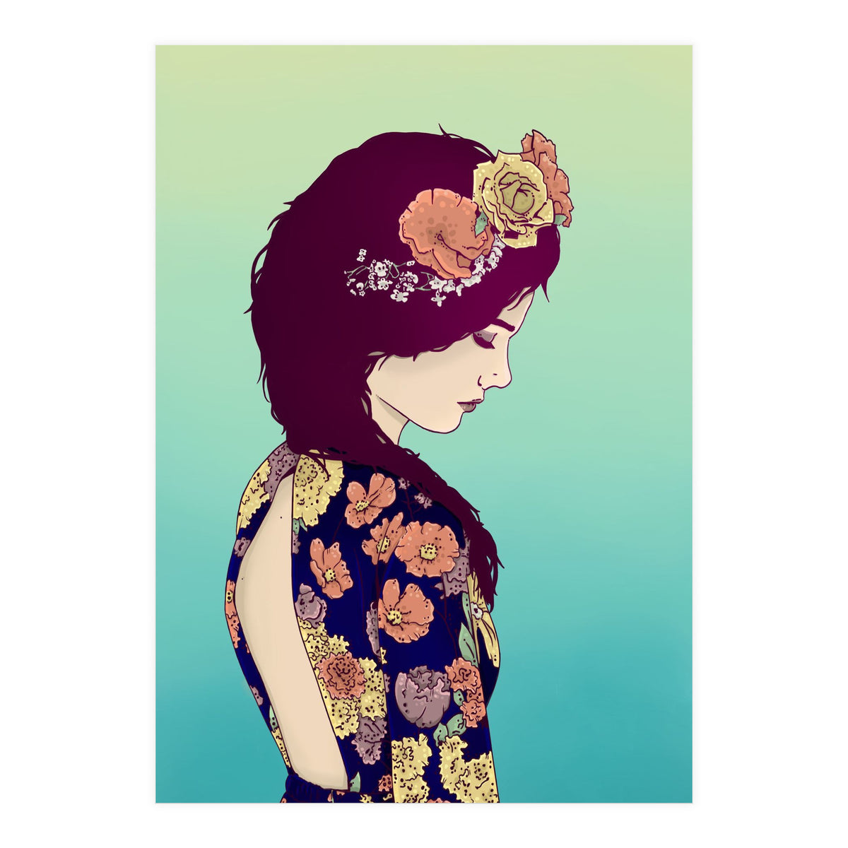 Yellow Garden Lady (Print Only)