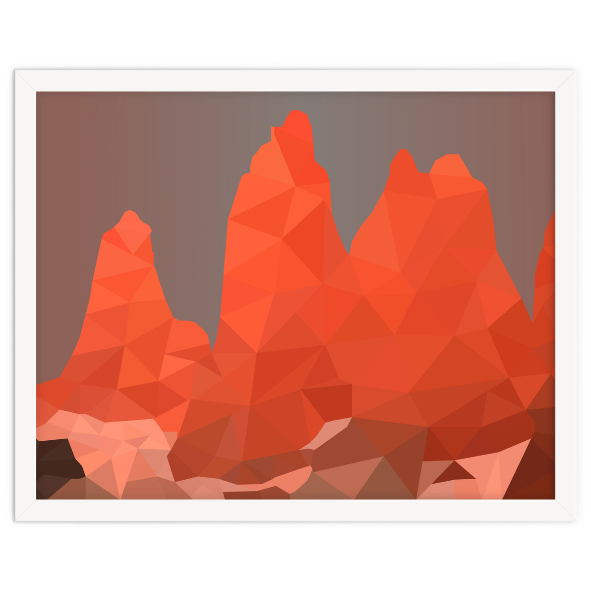 Torres Del Paine National Park Low Poly Art