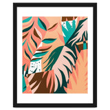 Watching The Leaves Turn, Tropical Autumn Colorful Eclectic Abstract Palm Nature Boho Graphic Design thumbnail