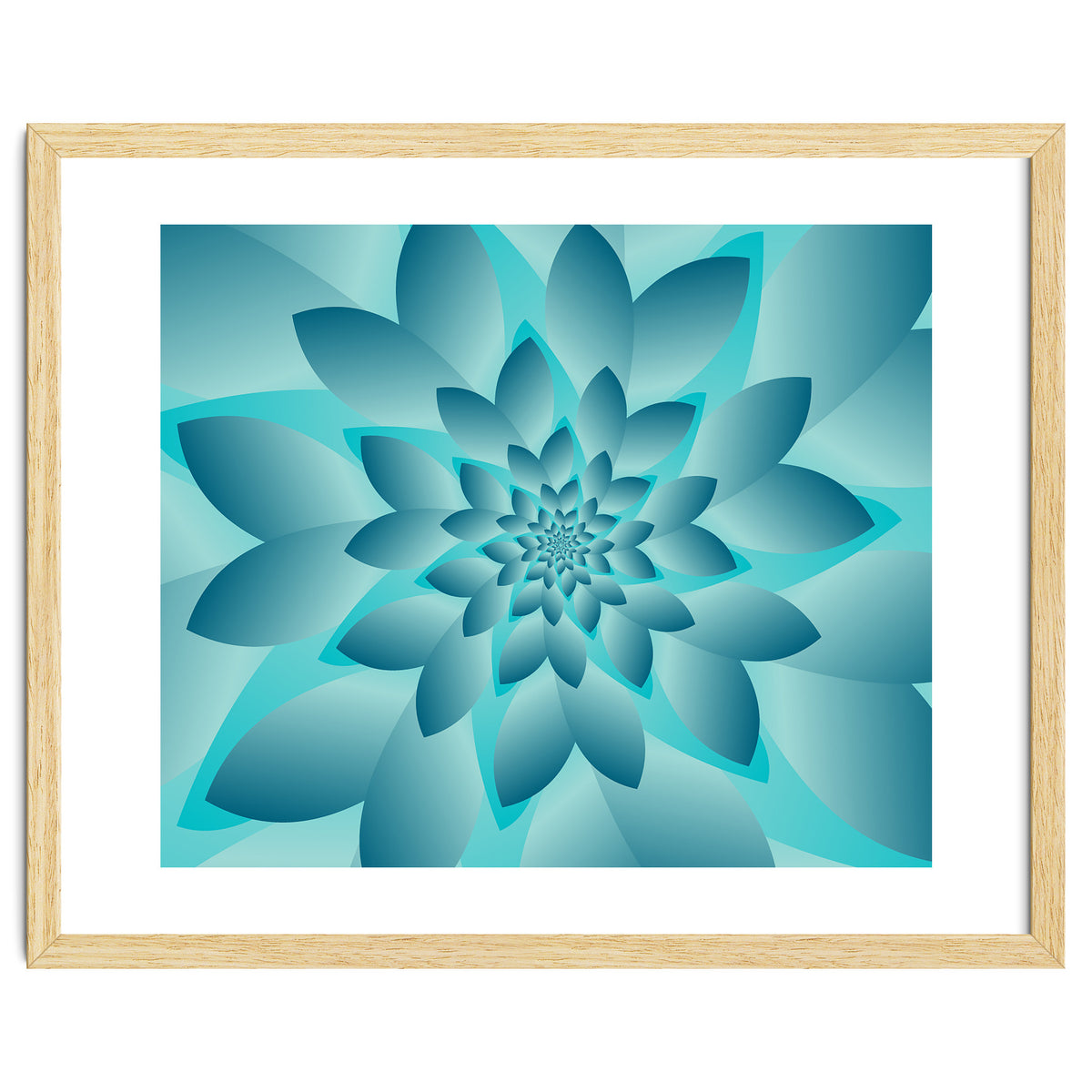 Abstract Modern Optical Illusion Floral Design Art