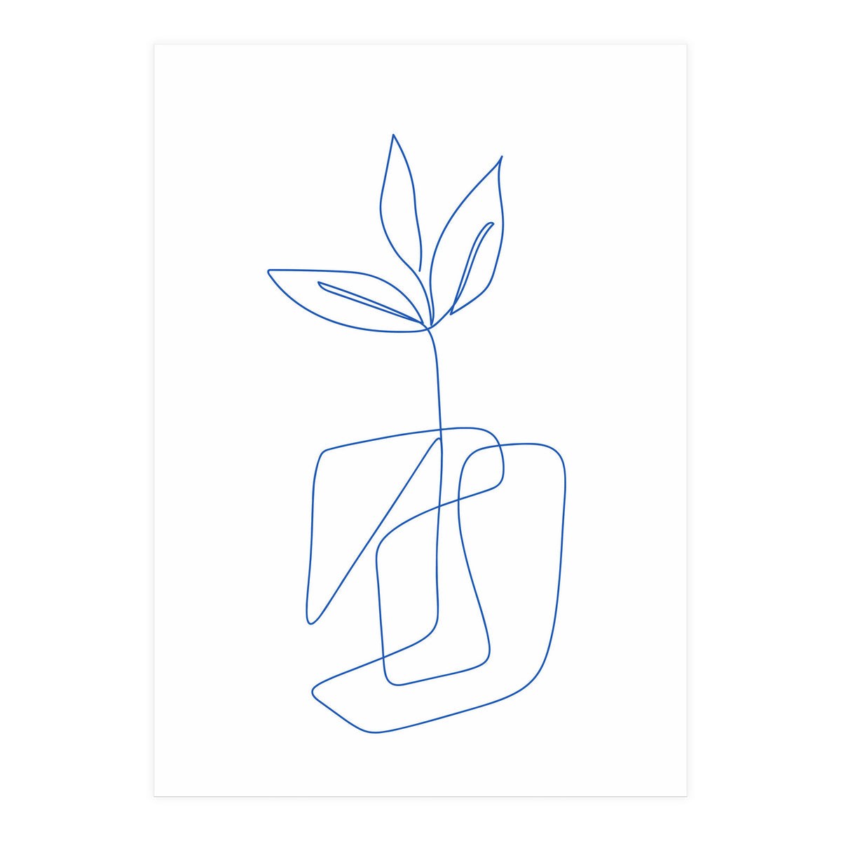 One Line Art Botanical II (Print Only)
