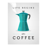 Life Begins After Coffee. Teal (Print Only) thumbnail