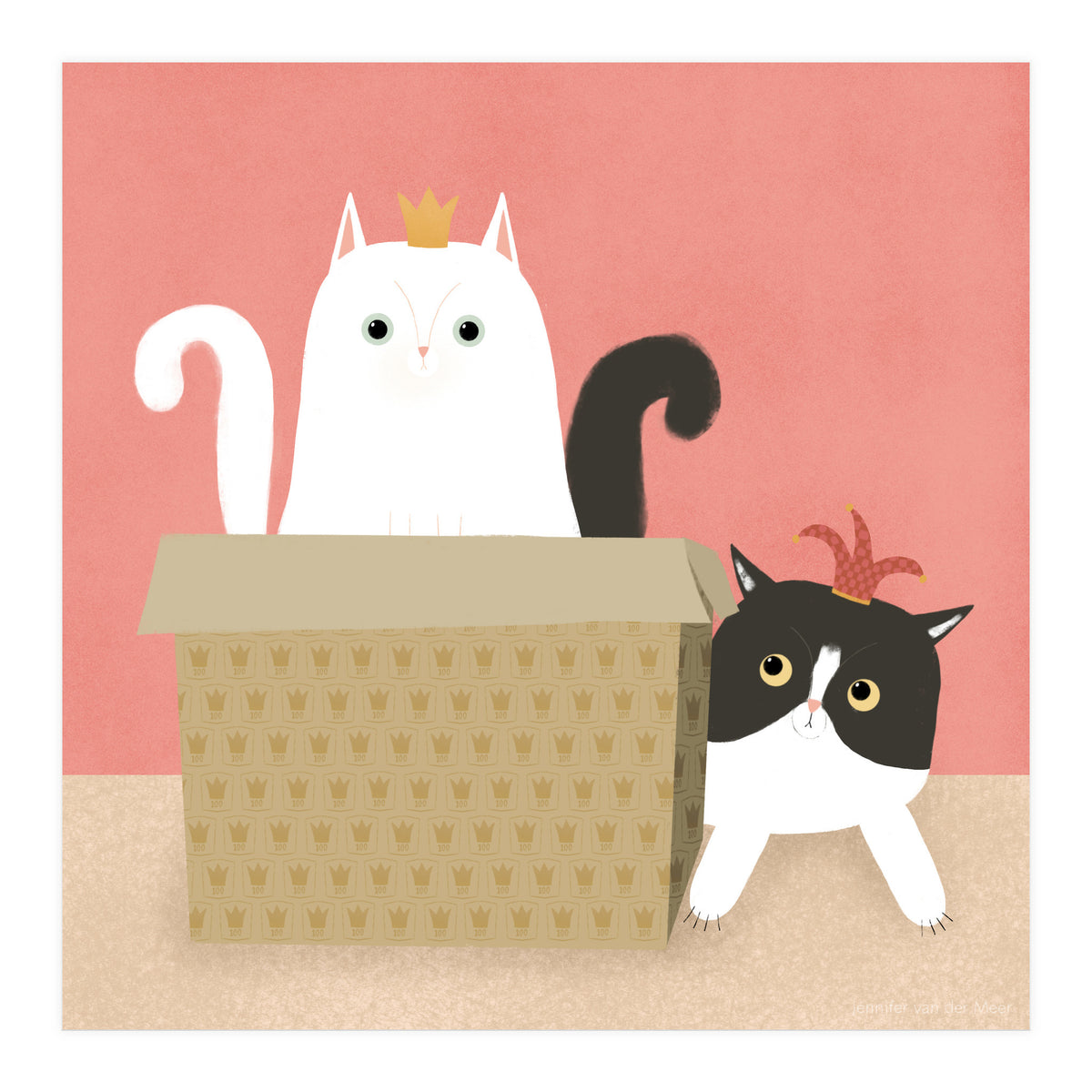 Cat 100: The queen and the jester (Print Only)