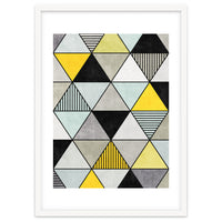 Colorful Concrete Triangles 2 - Yellow, Blue, Grey
