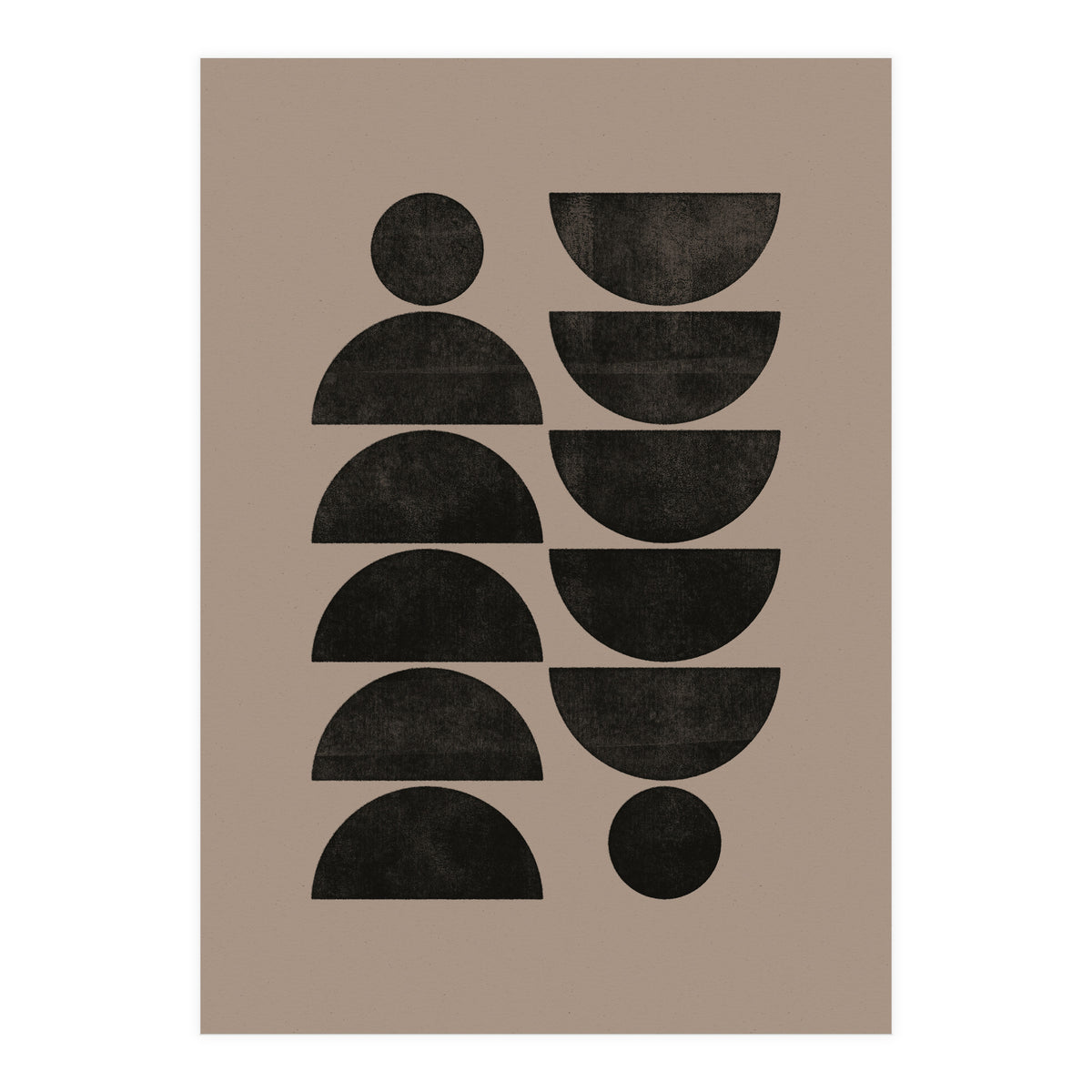 Mid-Century Modern No.30 - Woodblock Print (Print Only)