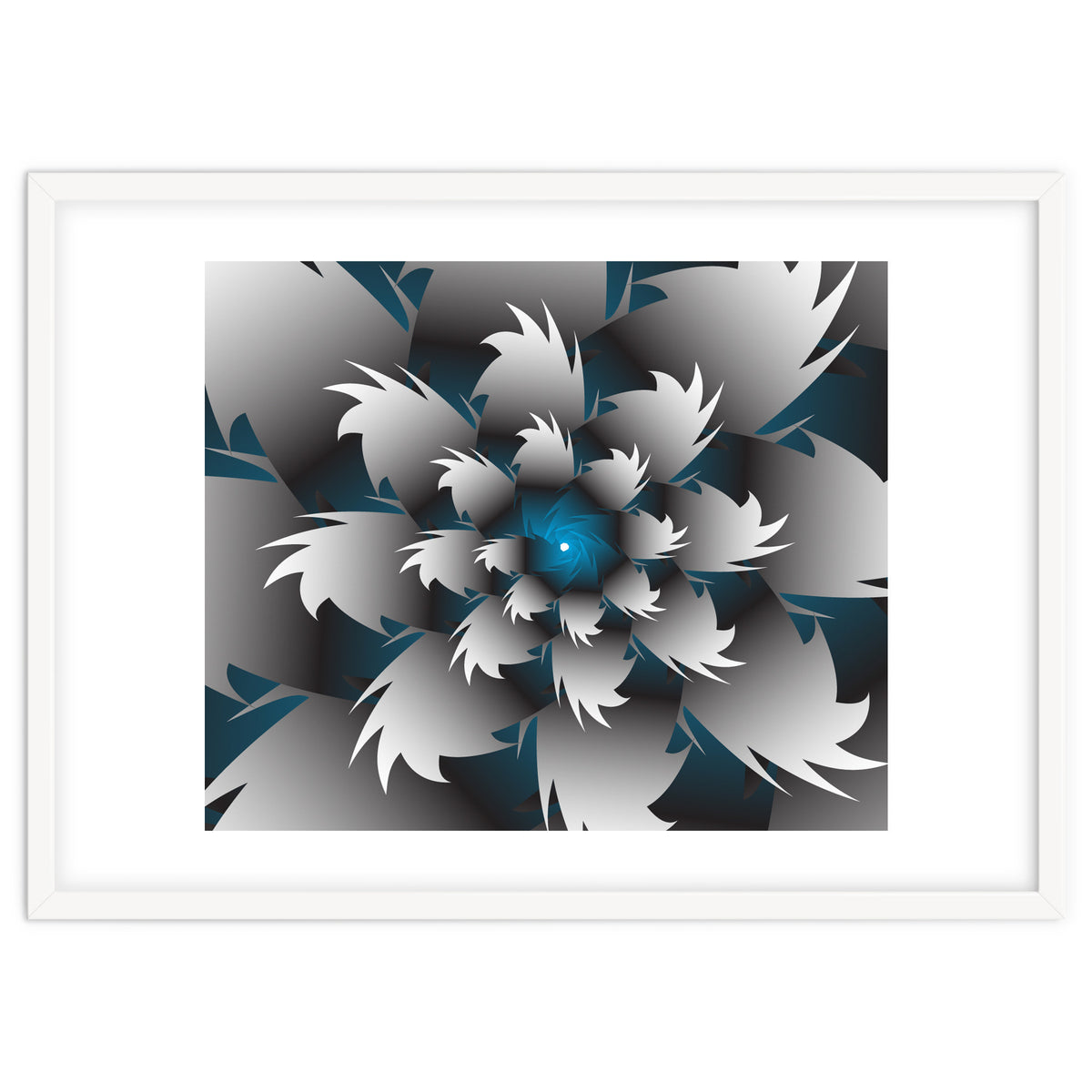 Seamless Blue 3D Floral