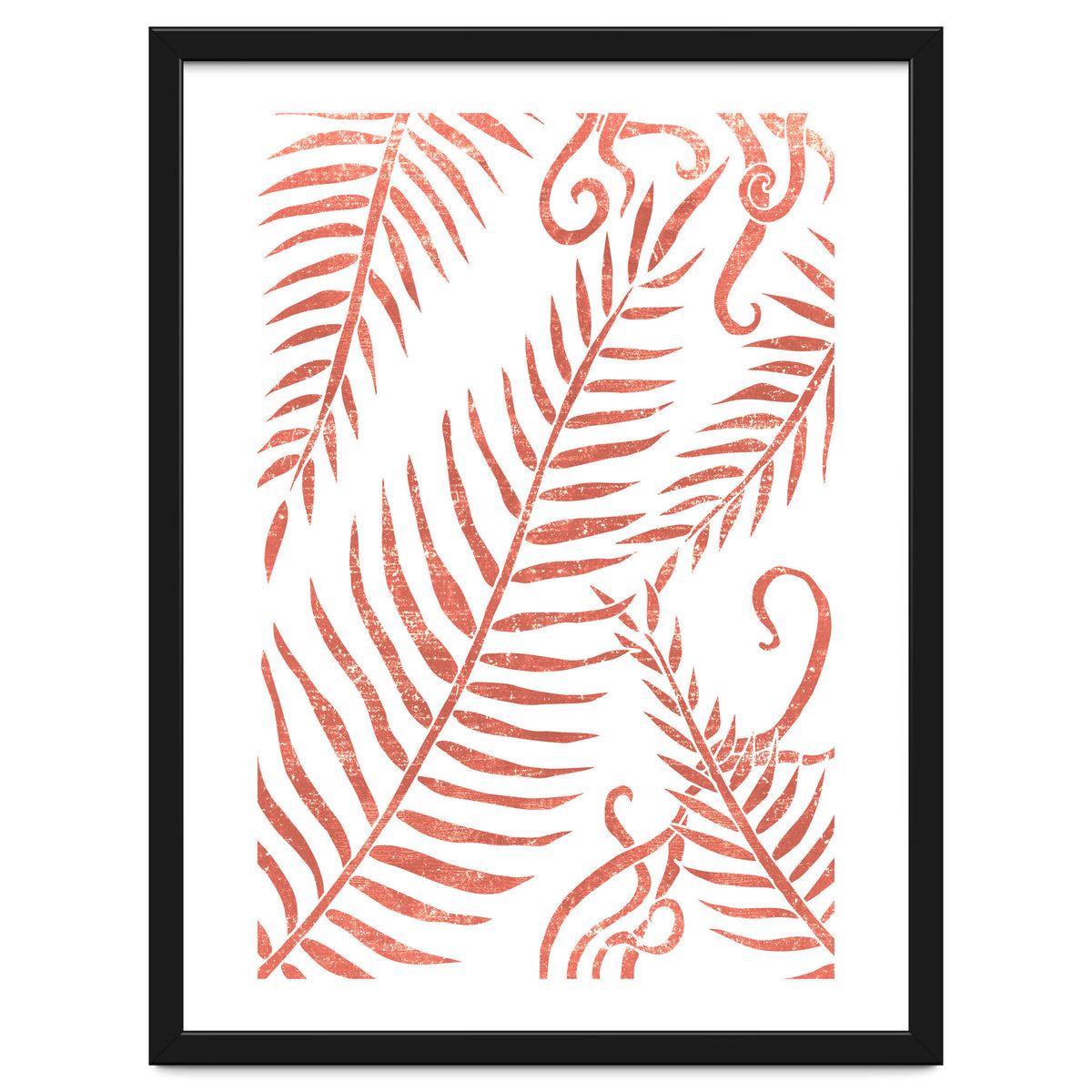 Abstract Terracotta Leaves 2 - Burnt Orange