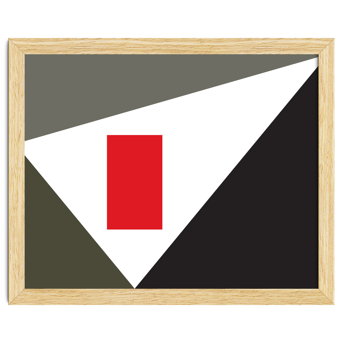 Geometric Shapes No. 86 - grey & red