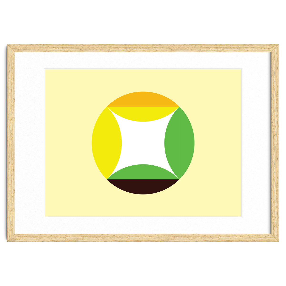 Geometric Shapes No. 21 - yellow, green & orange