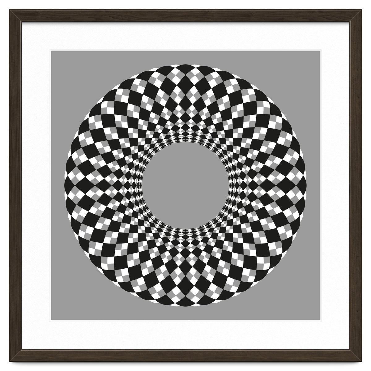 Black and white round