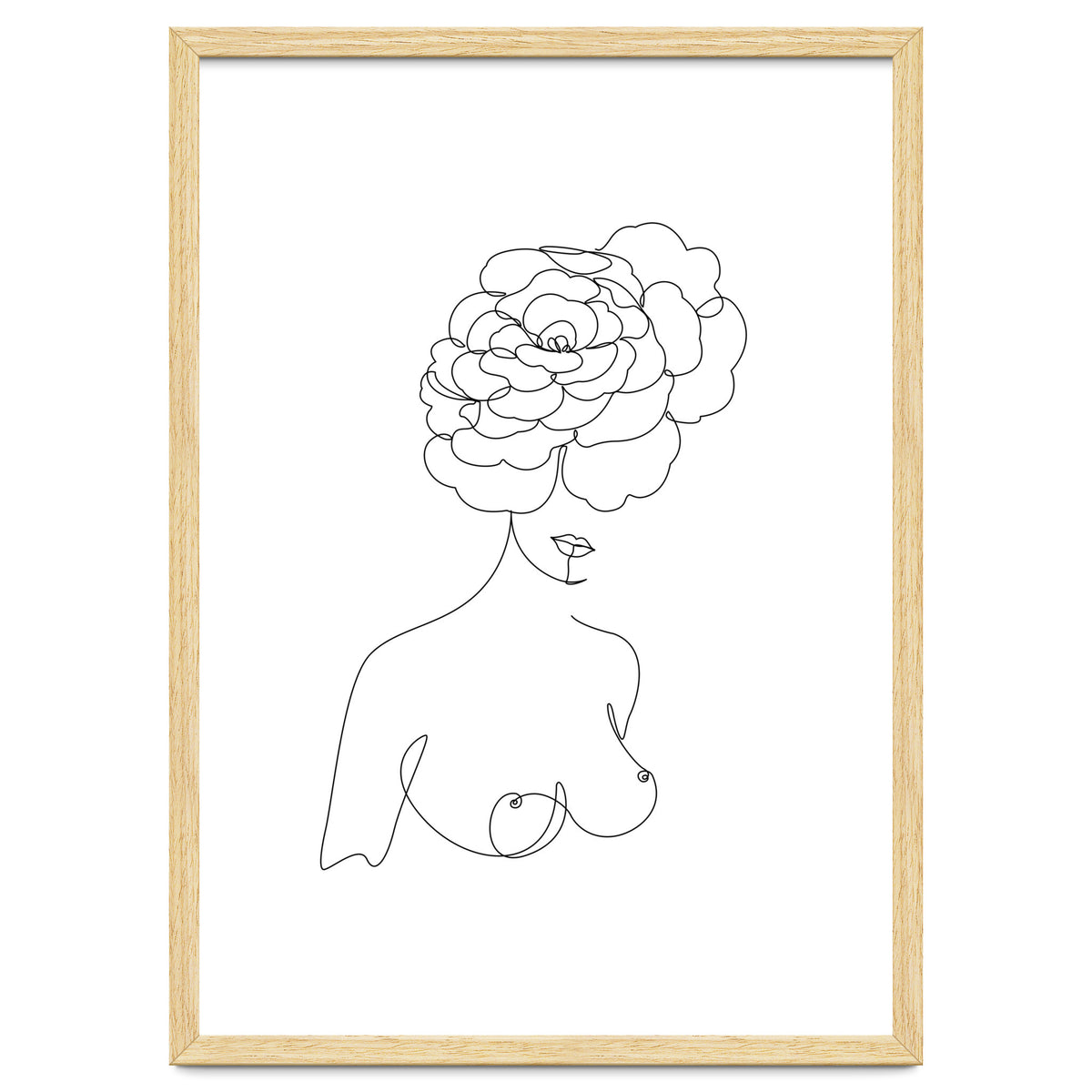 female flower line-b