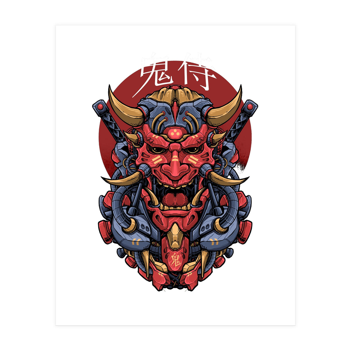 Japanese Oni Samurai (Print Only)