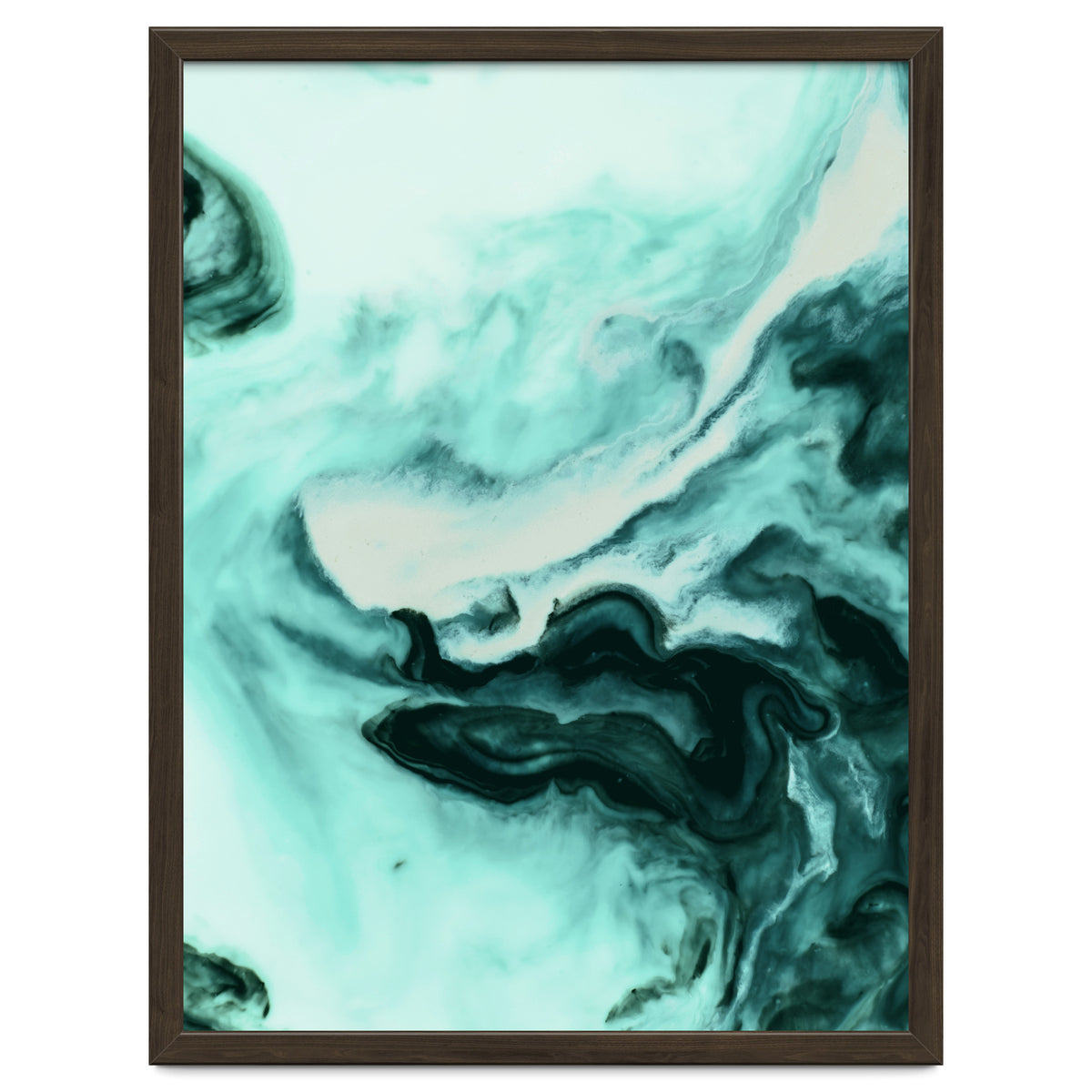 Abstract marbling mint