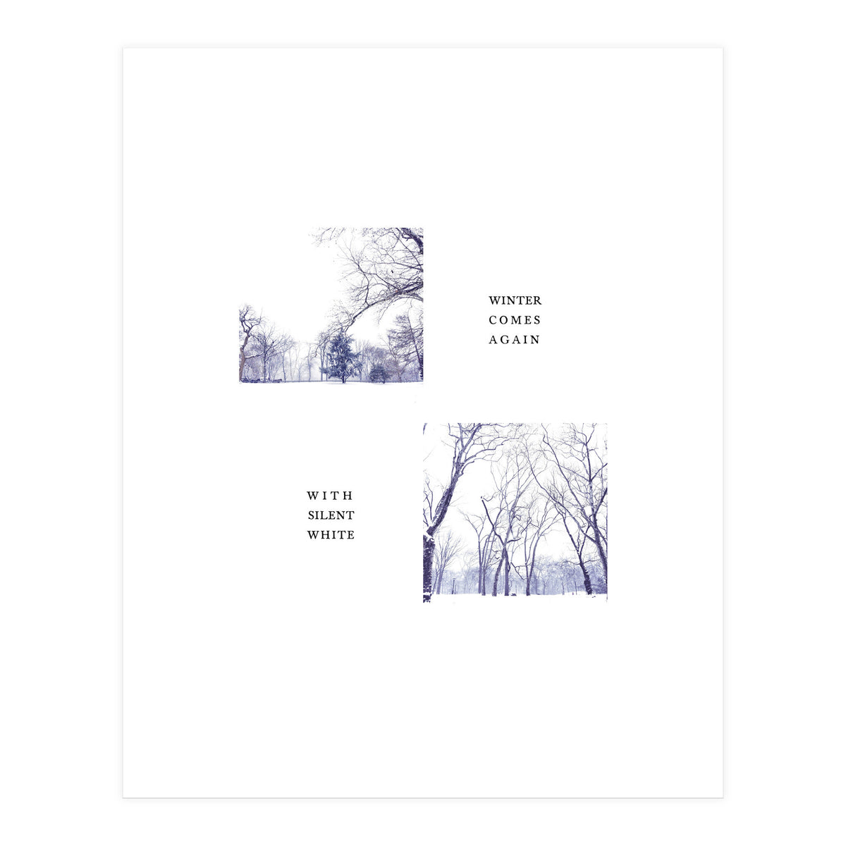 WINTER COMES AGAIN WITH SILENT WHITE (Print Only)