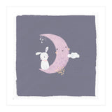 Baby Bunny And Moon (Print Only) thumbnail