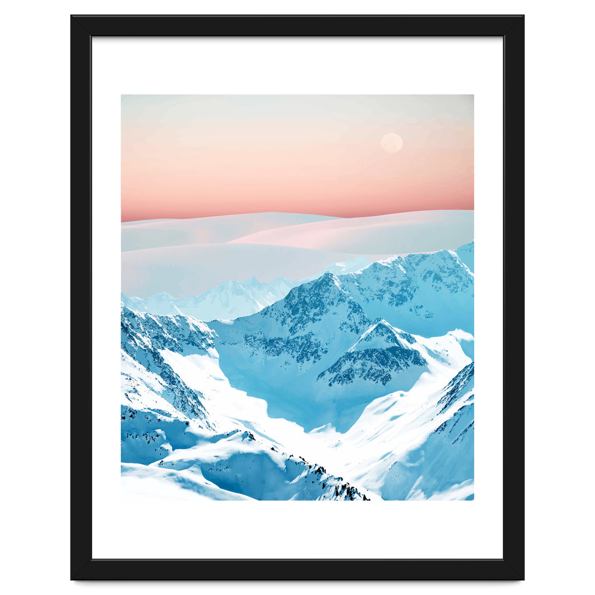 Snow & Blush Horizon