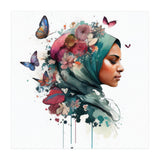 Watercolor Floral Muslim Woman #4 (Print Only) thumbnail