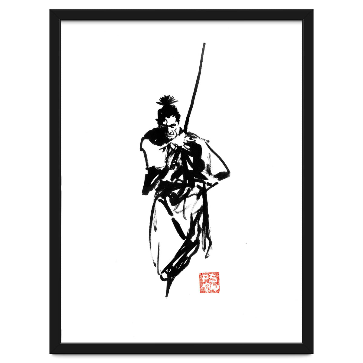 Samurai and sword
