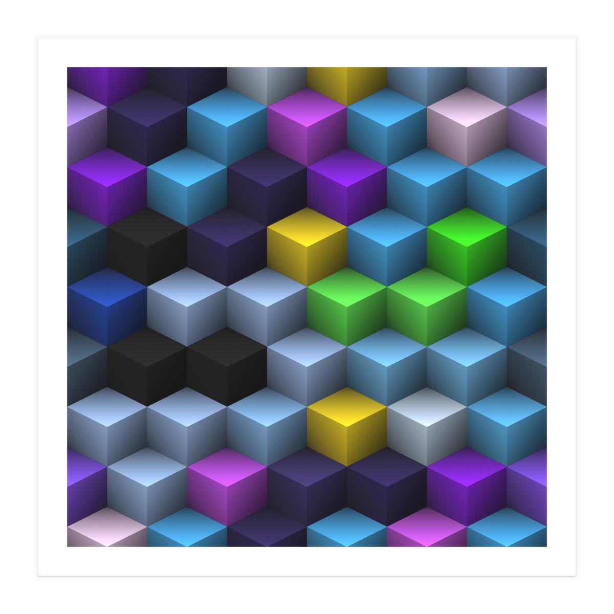 Isometric Cubes (Print Only)