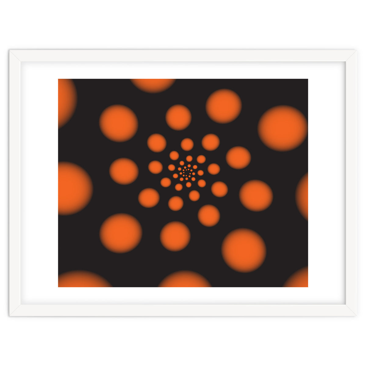 Orange Spiral Dots