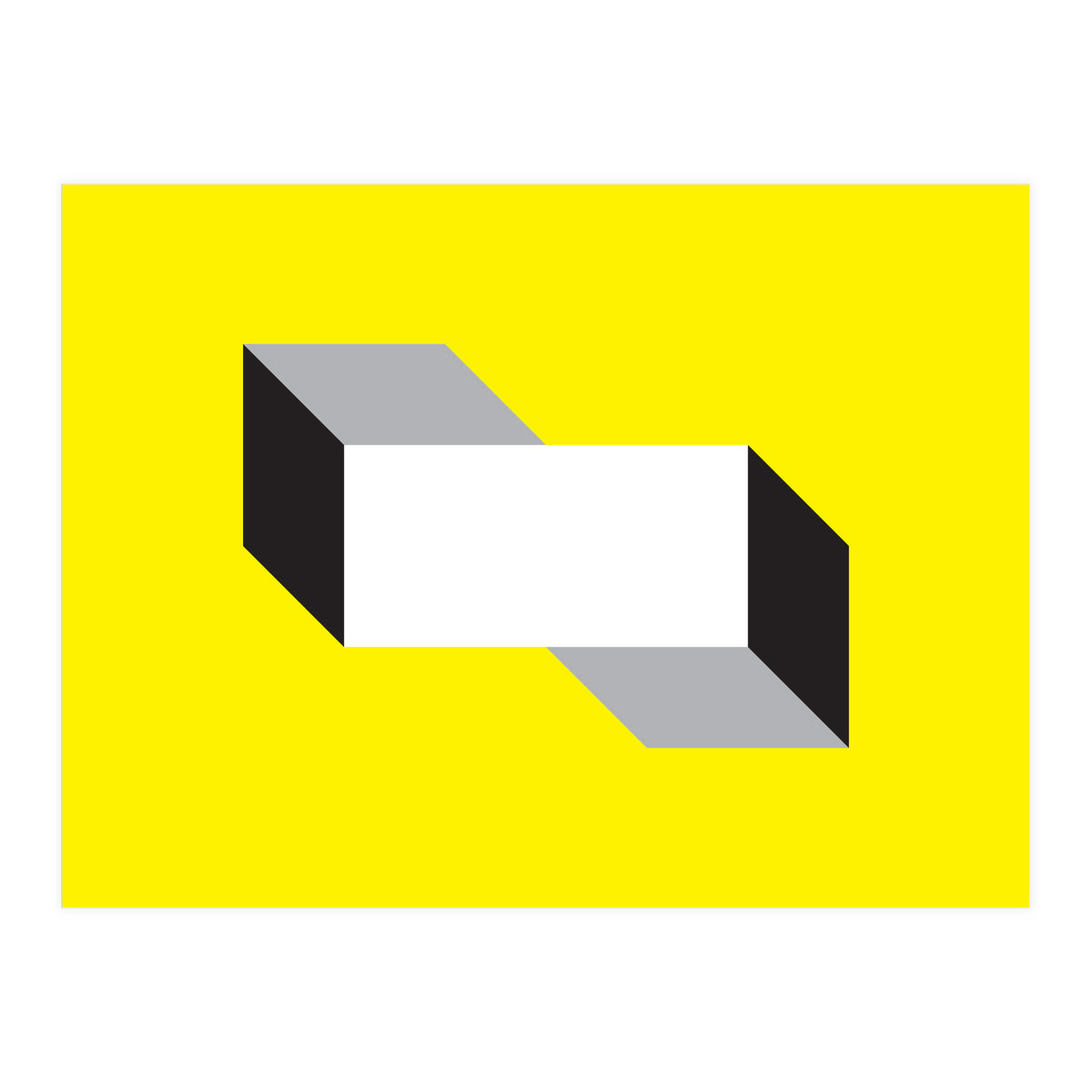 Geometric Shapes No. 50 - yellow, black & grey (Print Only)