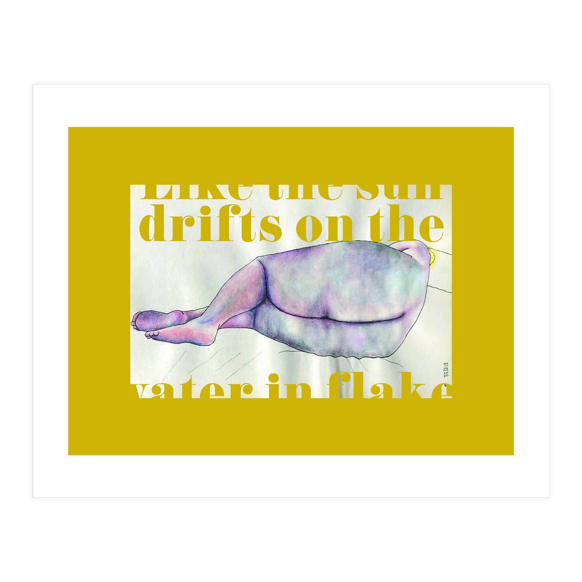 Like The Sun Drifts On The Water In Flakes (Print Only)