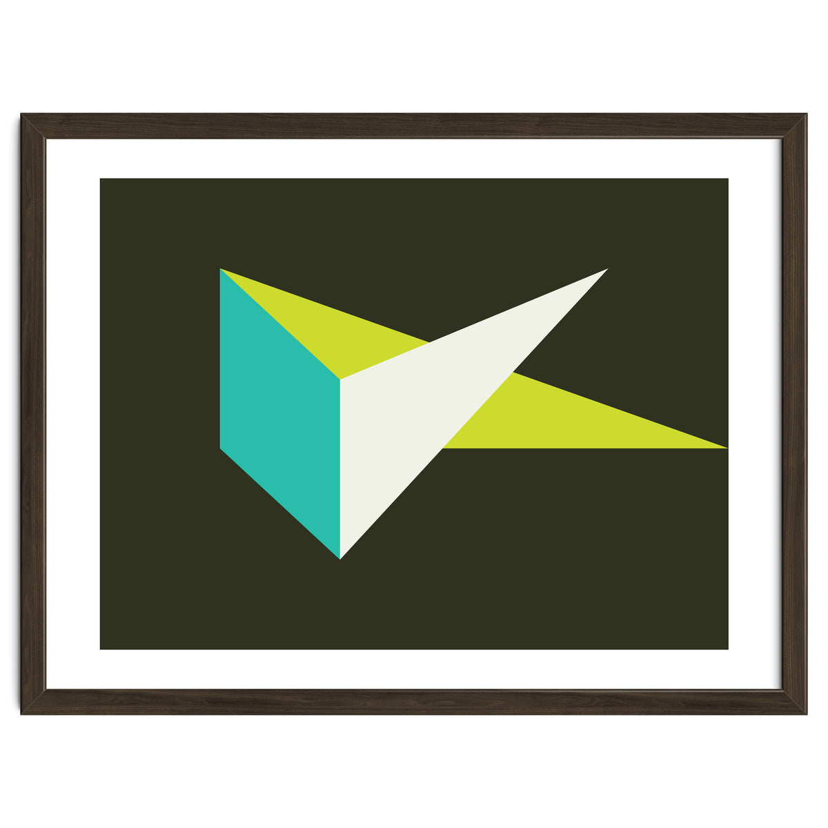 Geometric Shapes No. 67 - turquoise & lime