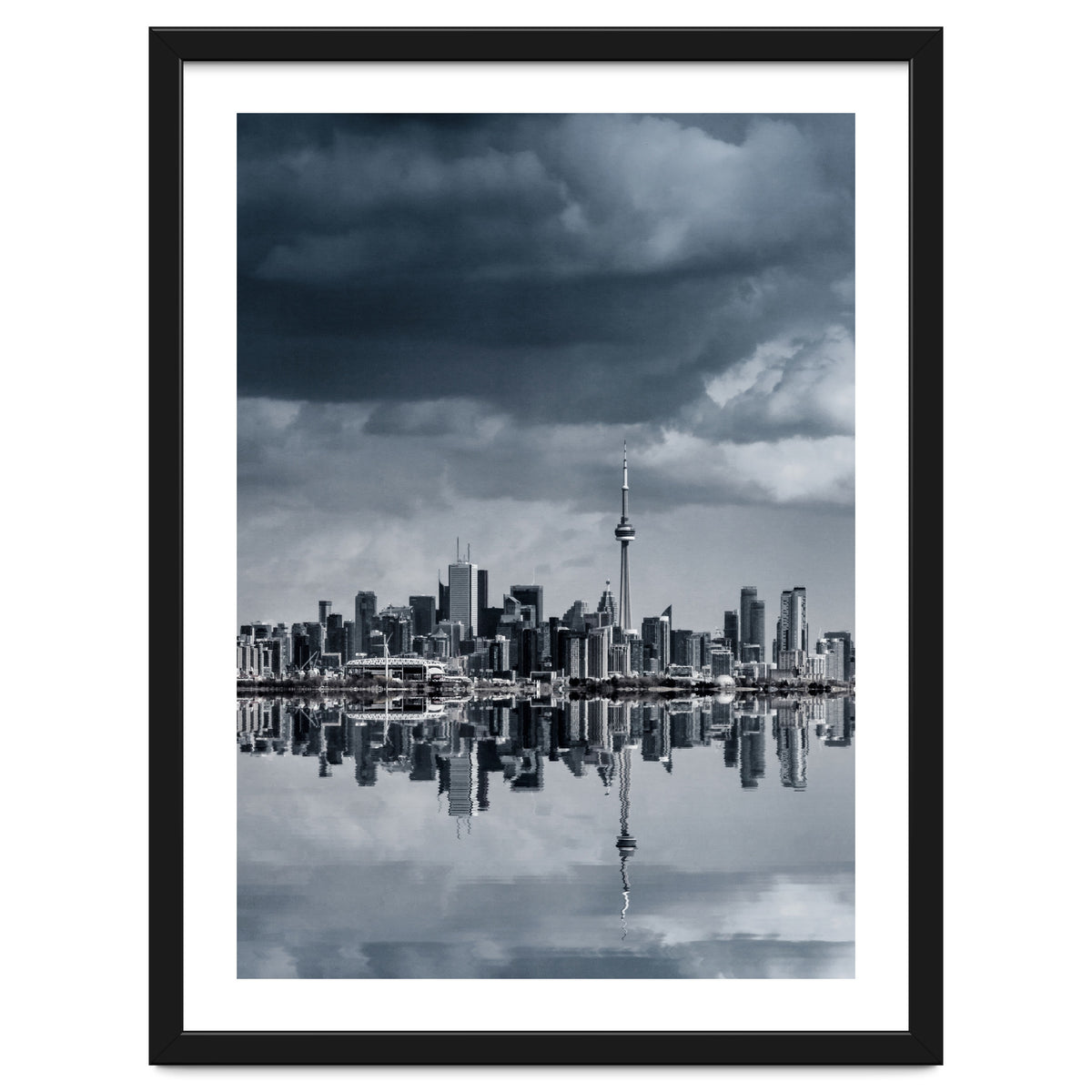 Toronto Skyline From Colonel Samuel Smith Park Reflection No 1
