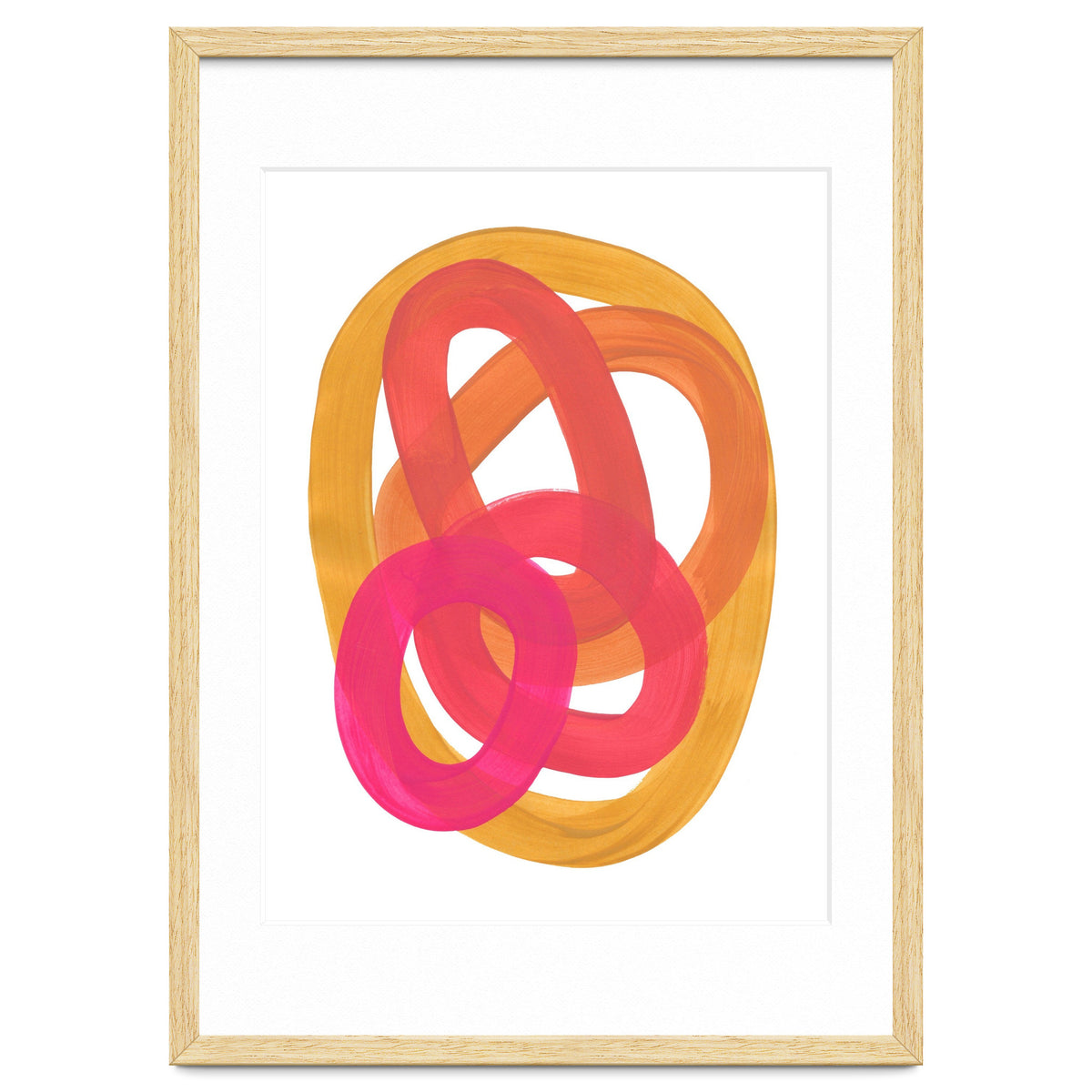 Warm Candy Colors Magenta Yellow Nesting Circles Ombre