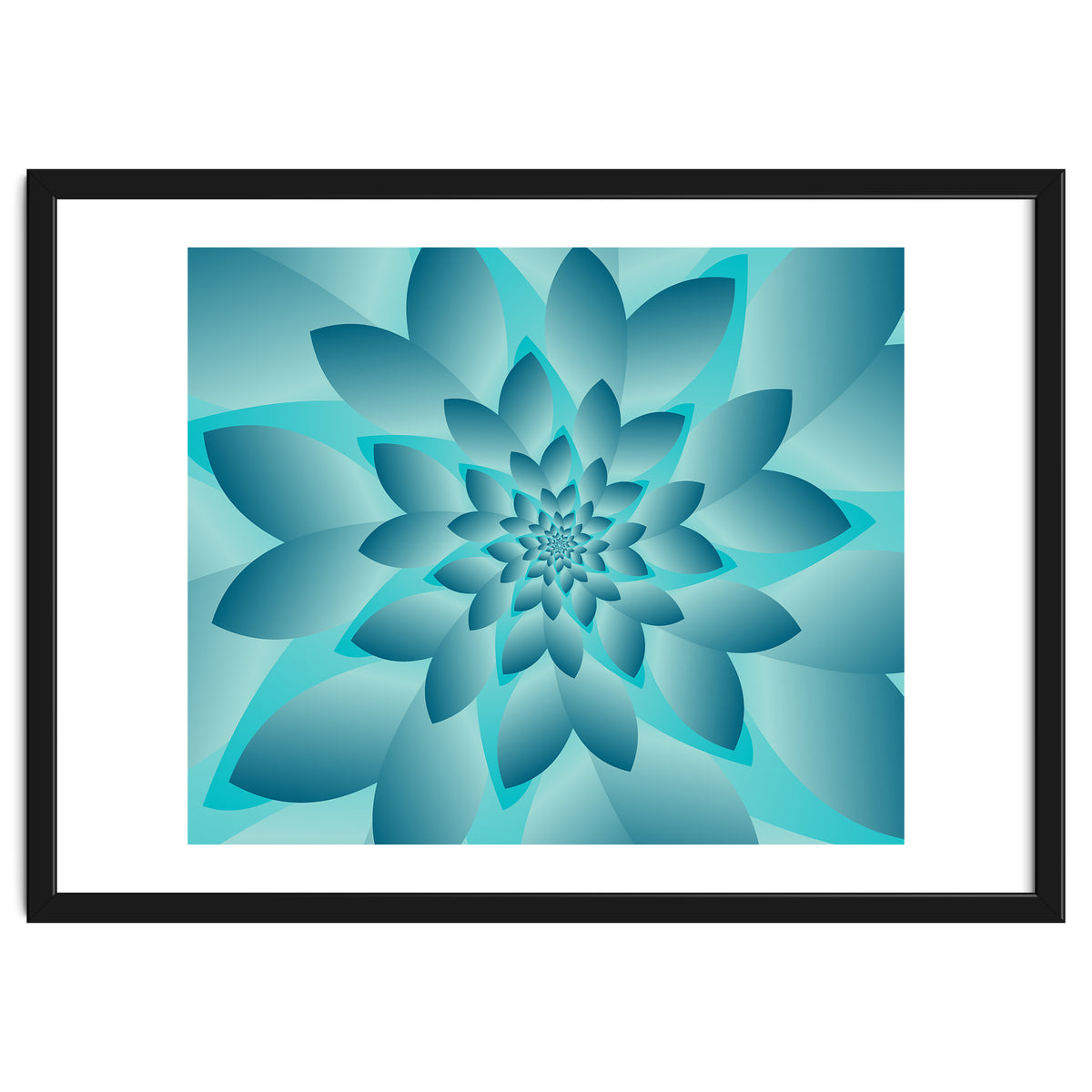Abstract Modern Optical Illusion Floral Design Art