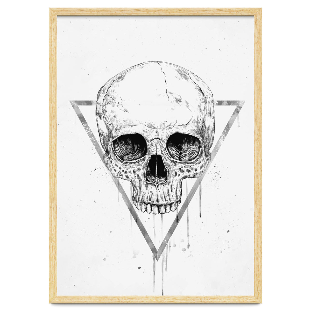 Skull In A Triangle (bw)