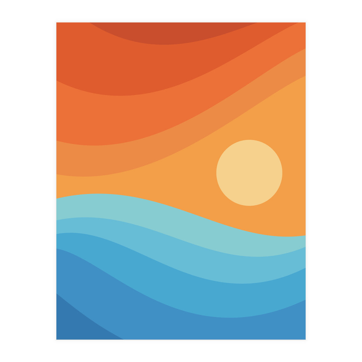 Colorful abstract landscape (Print Only)