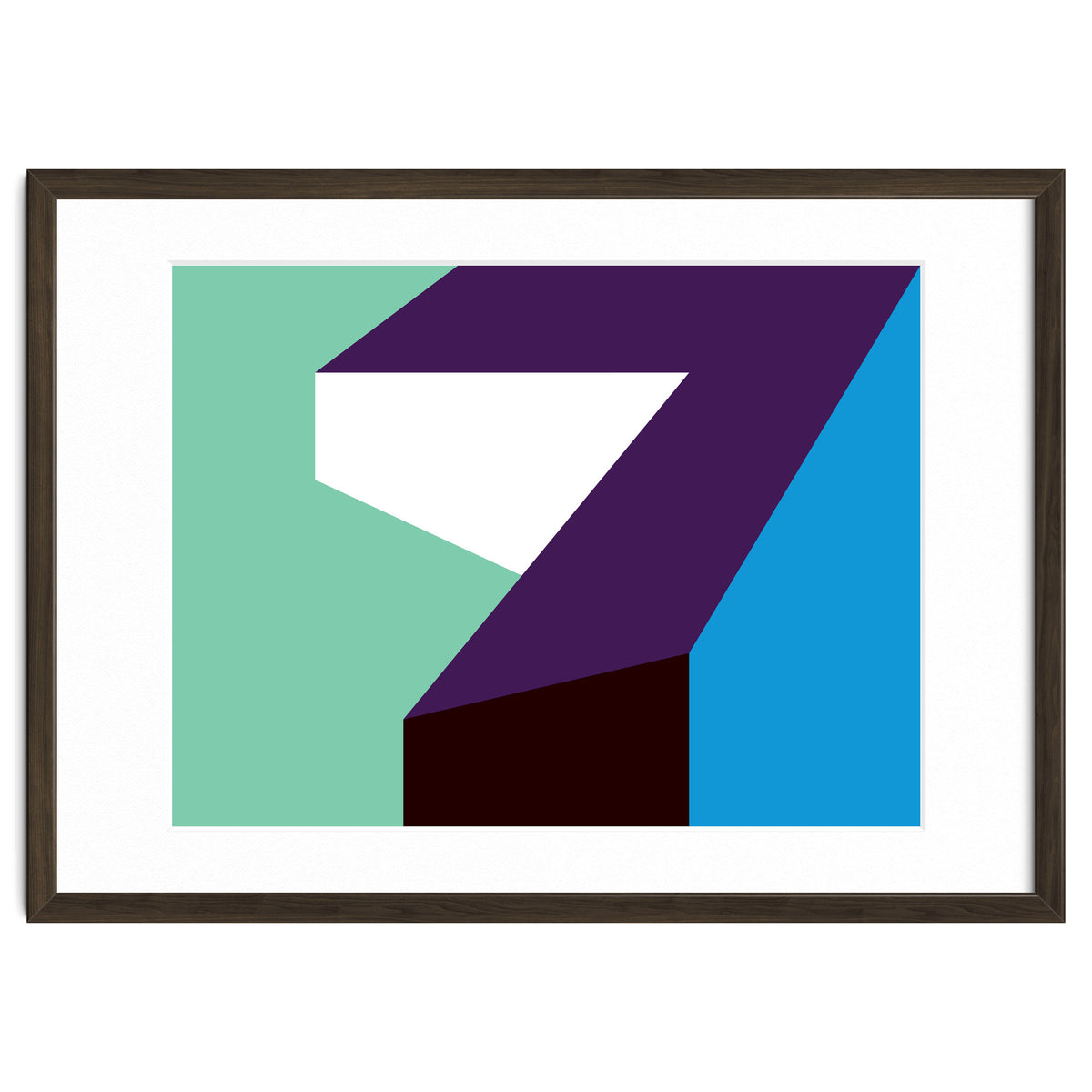 Geometric Shapes No. 60 - purple, mint & purple