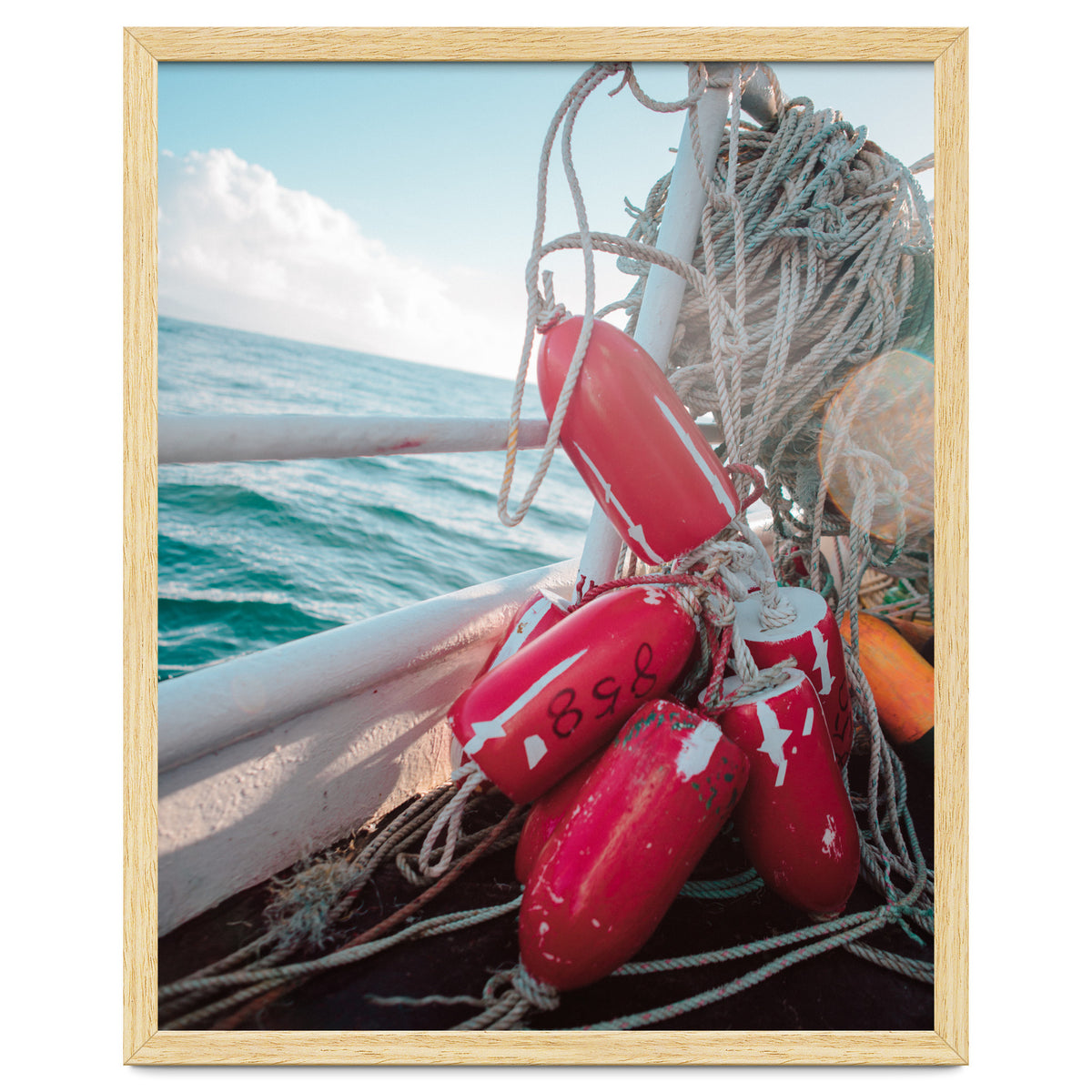 Buoys on a fishing boat
