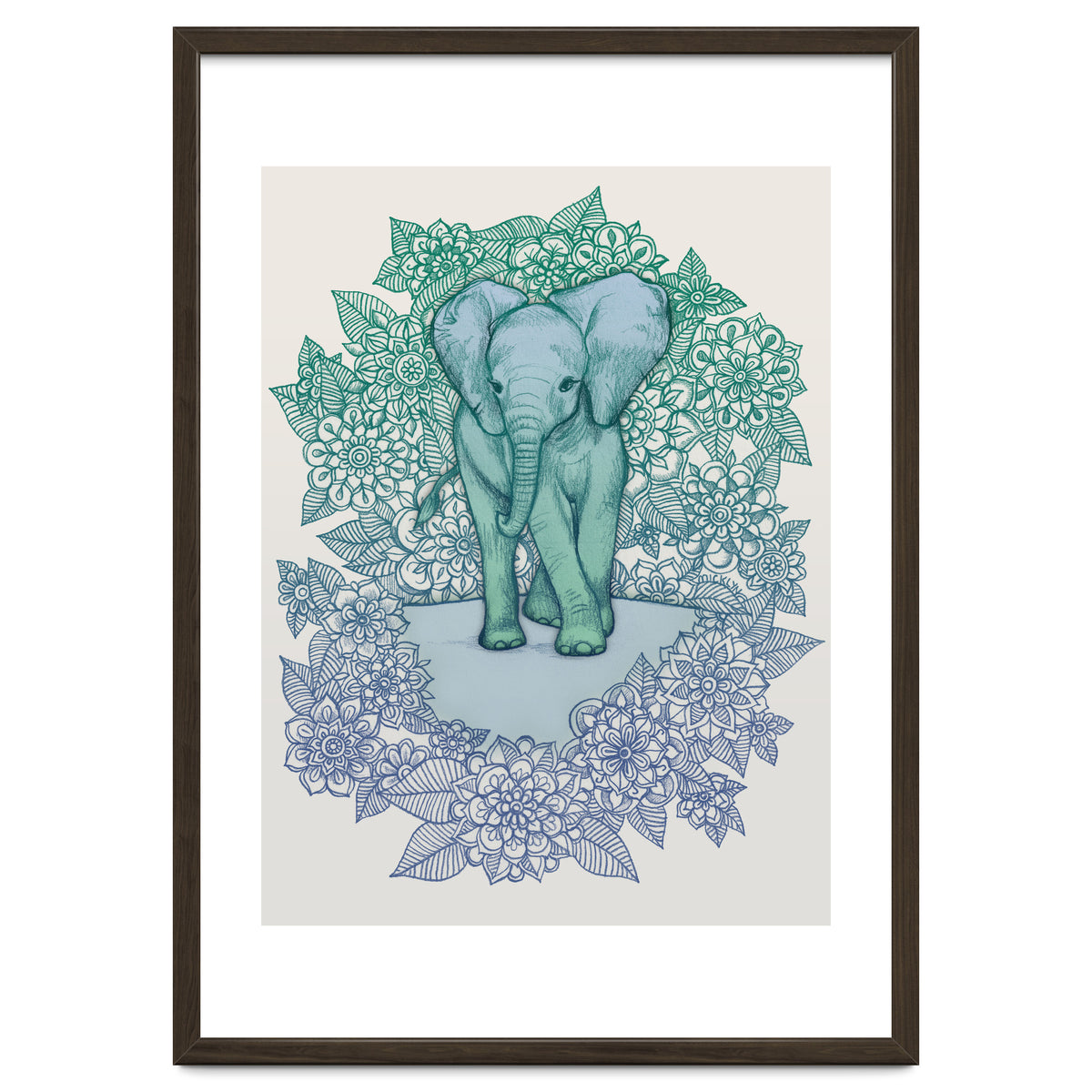 Emerald Elephant in the Lilac Evening