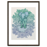 Emerald Elephant in the Lilac Evening