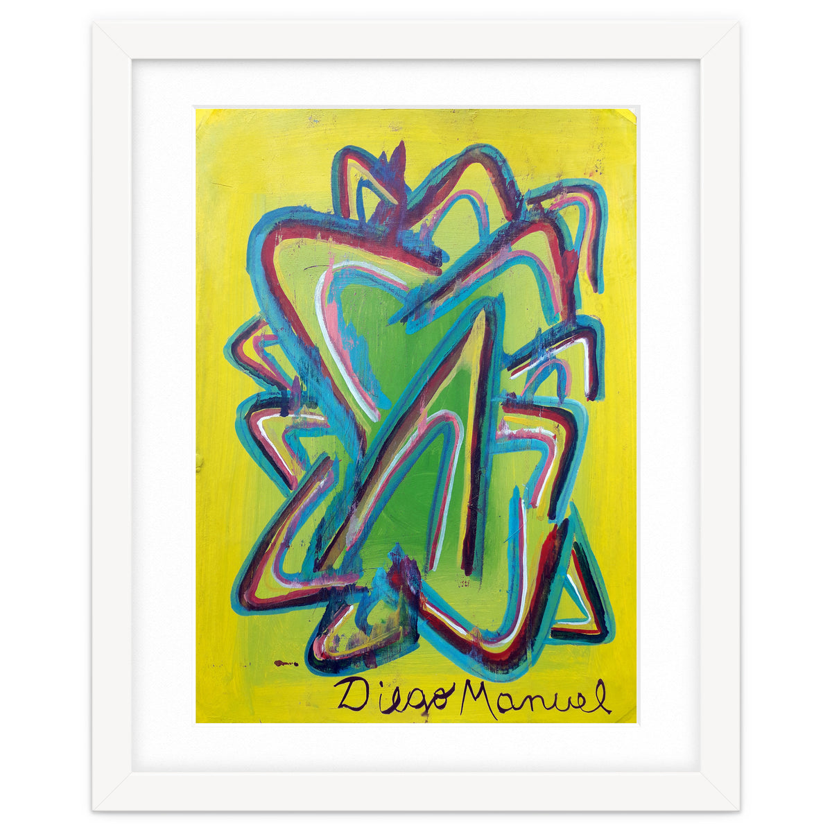 Forma Celeste Sobre Amarillo 2