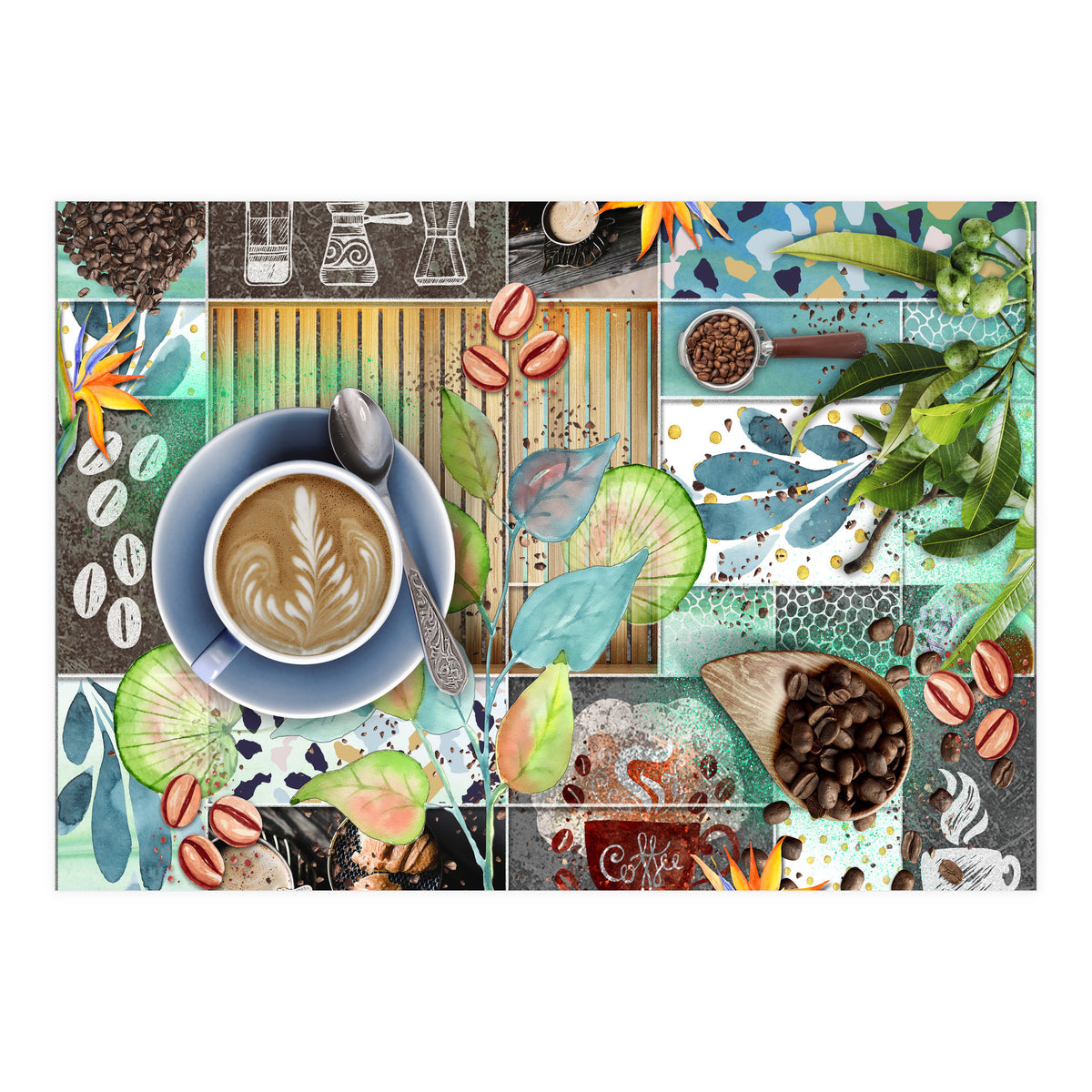 Coffee Shop Collage (Print Only)