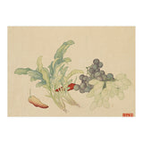 Wang Chengyu ~ Flowers And Vegetables, Vegetables, Fruits, Peppers, Millet Hot, Grapes, Spinach (Print Only) thumbnail